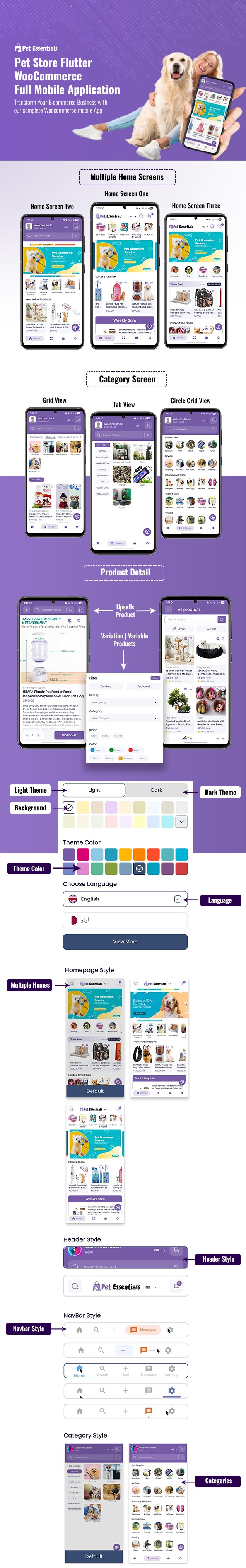 Pet Essentials - Ecommerce, Flutter Woo-Commerce Full Mobile Application